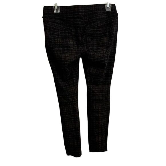 Liverpool Plaid Ponte Pants Black Tan Size 4 Petite - Picture 2 of 6